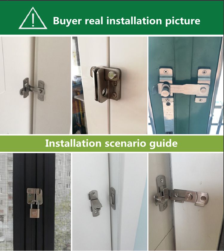 JZPENG 90 degree stainless steel door latch right angle sliding door lock latch screw locker hardware accessories