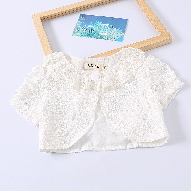 New Baby Girls Bolero Kids giacca corta in pizzo morbido per abbinamenti coprispalle per abiti da sposa per bambini