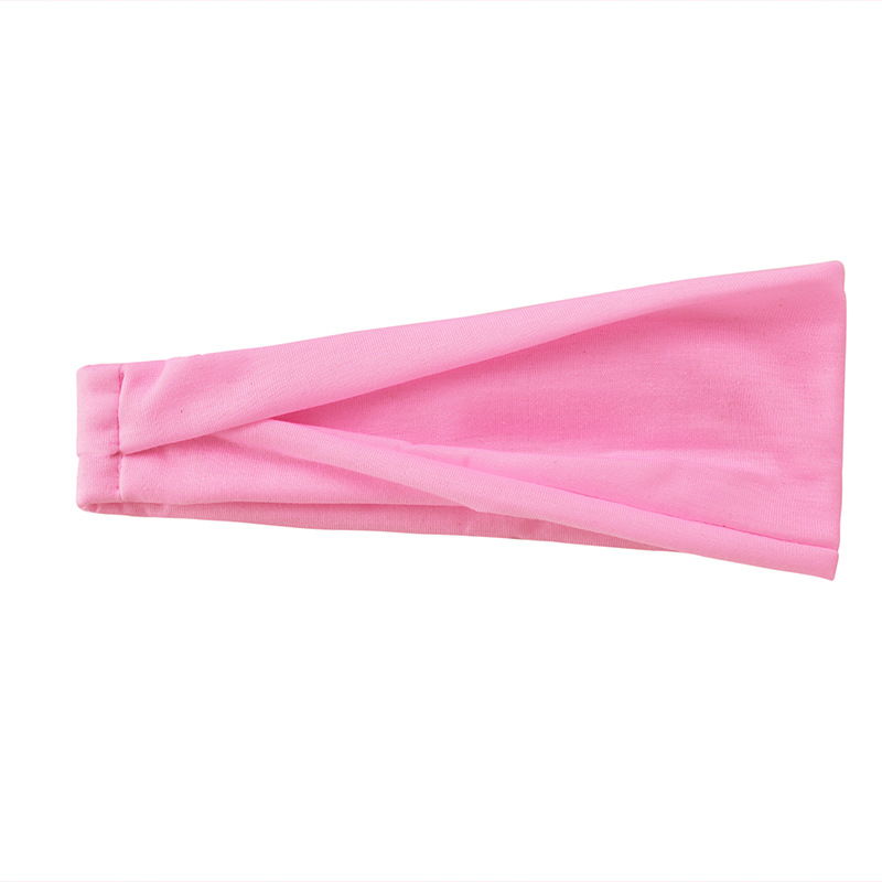 Nuevas bandas elásticas para el cabello de Color sólido para mujer, diadema de Yoga, turbante de , aro para el cabello para maquillaje, diadema anudada vintage, accesorios para el cabello: Rosa