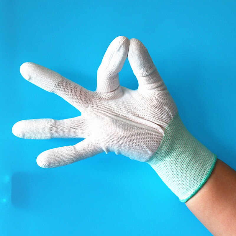 5pair Antistatic Gloves Anti Static ESD Electronic Working Gloves pu coated palm coated finger PC Antiskid for Finger Protection