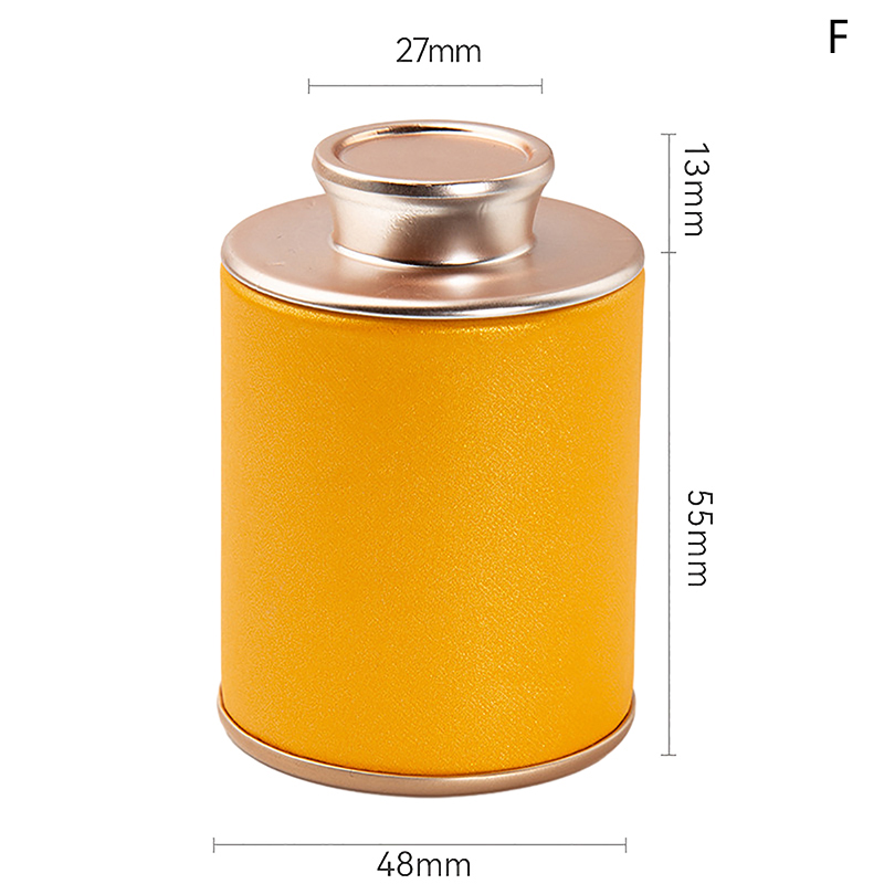 Mini lata de té vacía para el hogar, tarro sellado de té verde y negro, caja de embalaje de té pequeña de viaje portátil, lata de almacenamiento de papel: naranja