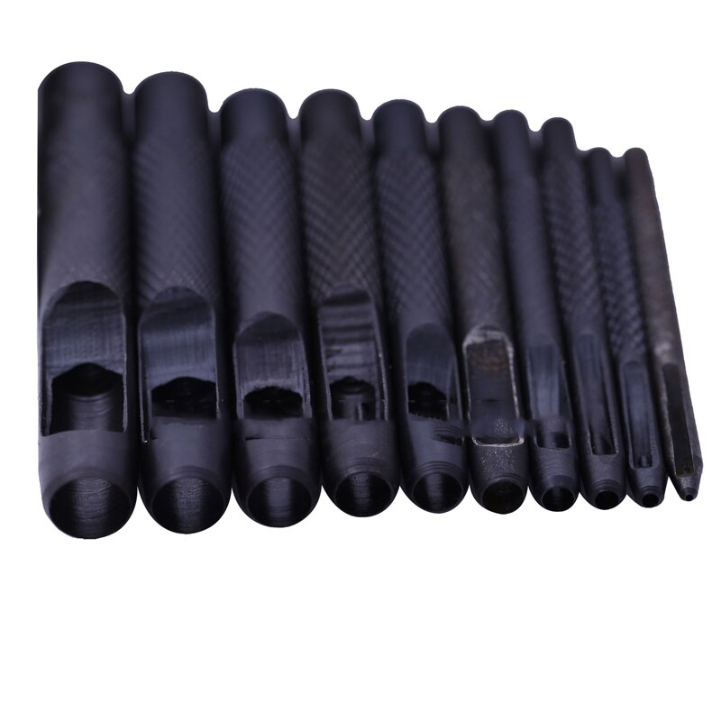1mm-10mm Round Carbon Steel Leather Craft Shank Hollow Hole Punch for Leather Belt Band Gasket Punch Tools Leather Hole Punches