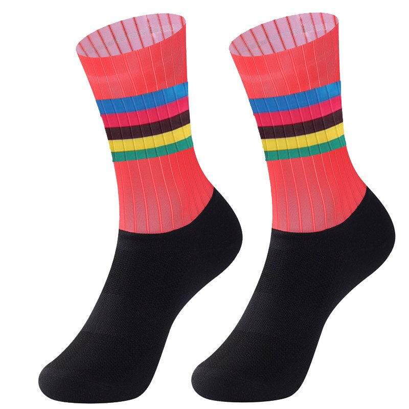 Mærke cykelsport sokker beskytter fødder åndbar fugtspredende sokker cykelsokker cykler sokker: 005