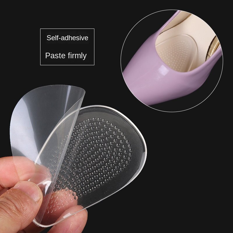 Perzik hart voorvoet hak halve meter pad wasbare gel voorvoet binnenzool binnenzool hoge hak platte zool casual schoen antislipmat