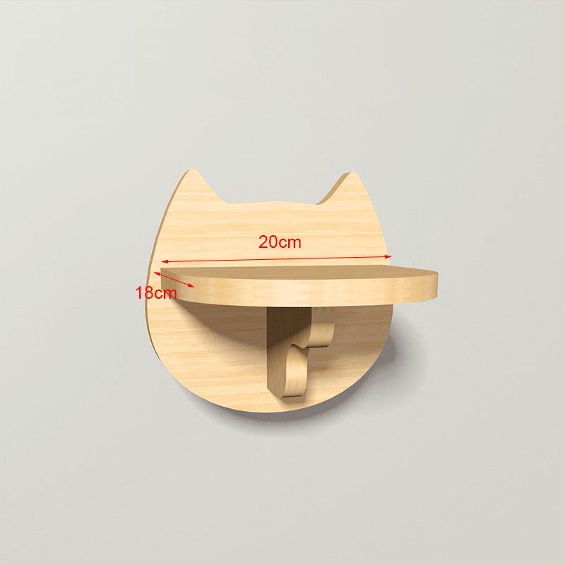 Cat Climbing Frame Solid Wood Cat Tree Wall-mounted Playing Jumping Platform Ladder Cat Litter Toys Scratching Post Pet Supplies: 2