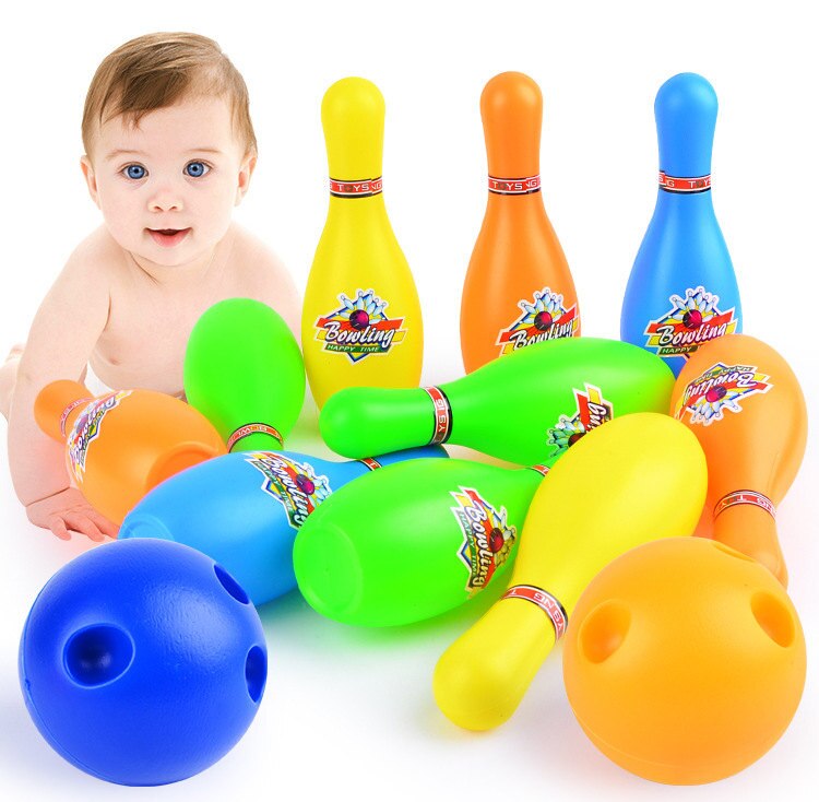 [Grappige] 12 Stks/set Sport Game Baby Bowling Praktijk Speelgoed Grijpen/Beweging Vermogen Ontwikkelen Speelgoed 10 Flessen + 2 Ballen Beste Cadeau