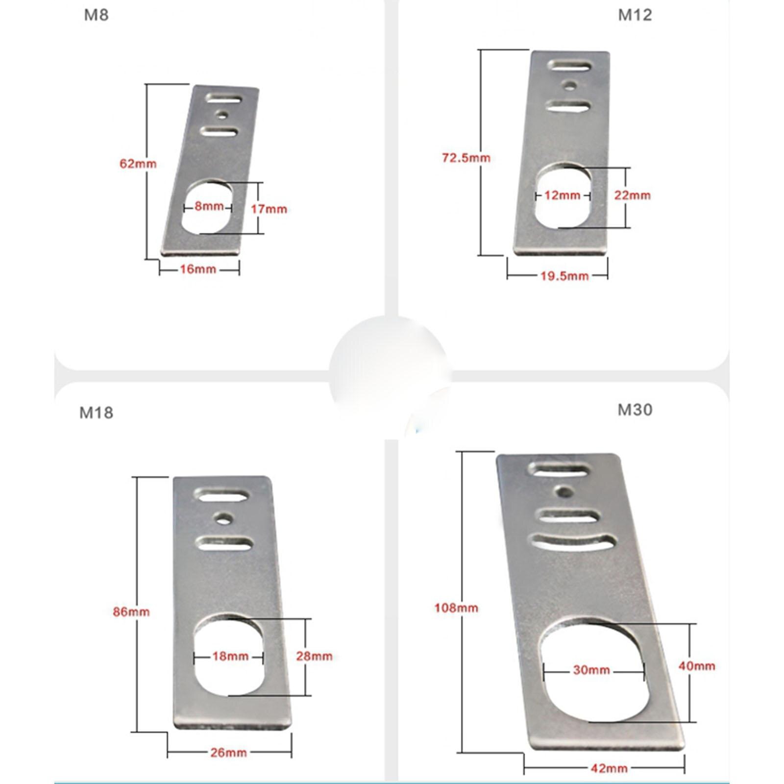 Rechte Bracket Mount Voor M8/M12/M18/M30 Proximity Sensoren Schakelaar Ondersteuning