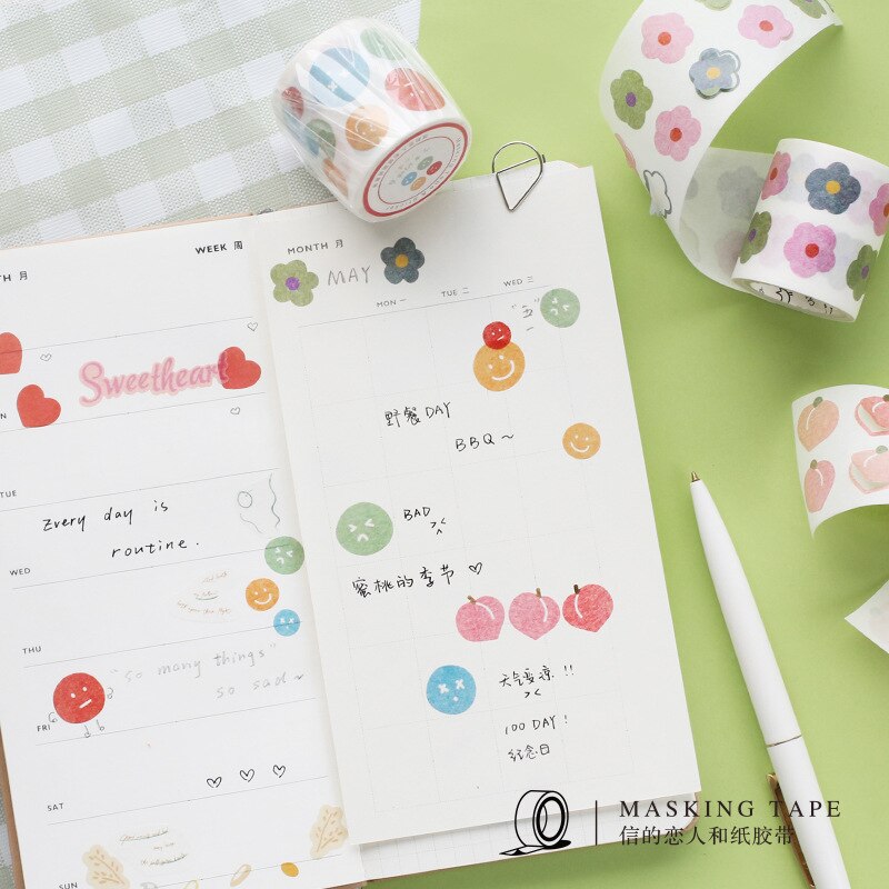 5 M filles Monologue série mignon Washi ruban de masquage Journal fournitures Scrapbooking papier stationnaire