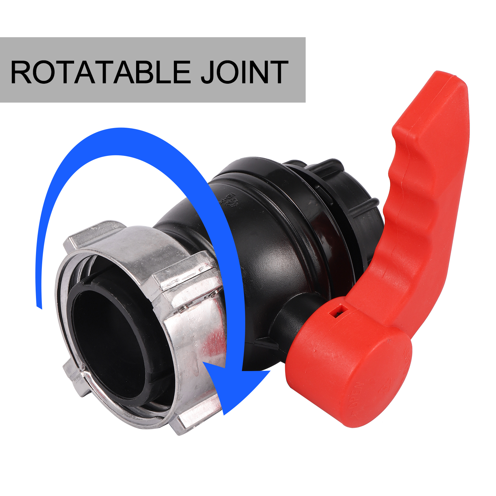 Aluminum alloy ball valve S60mm Coarse Thread Ball Valve 1000L IBC Tank Adapter Intermediate Bulk Container Discharge Valve