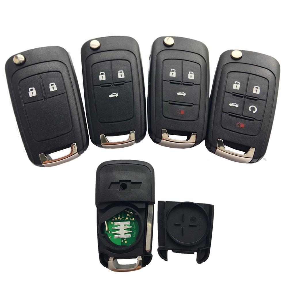 Auto Afstandsbediening Sleutel Voor Chevrolet 2/3/4 /5 Knoppen 433Mhz Afstandsbediening Alarm Fob Met ID46 Chip auto Voertuig Afstandsbediening Sleutelhanger