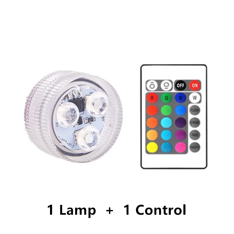 Unterwasser lichter 3LED Tauch-Schwimmbad leuchten mit Farn gesteuerter Schwimmbad leuchte Unterwasser-Farbwechsel-Nacht lampe: Blau