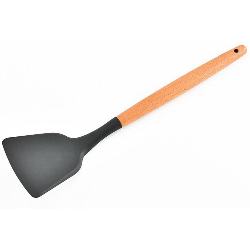 Kitchenware 11 piece set non-stick pan kitchen utensils silicone 11 piece set gray color box packaging Silica gel Beech