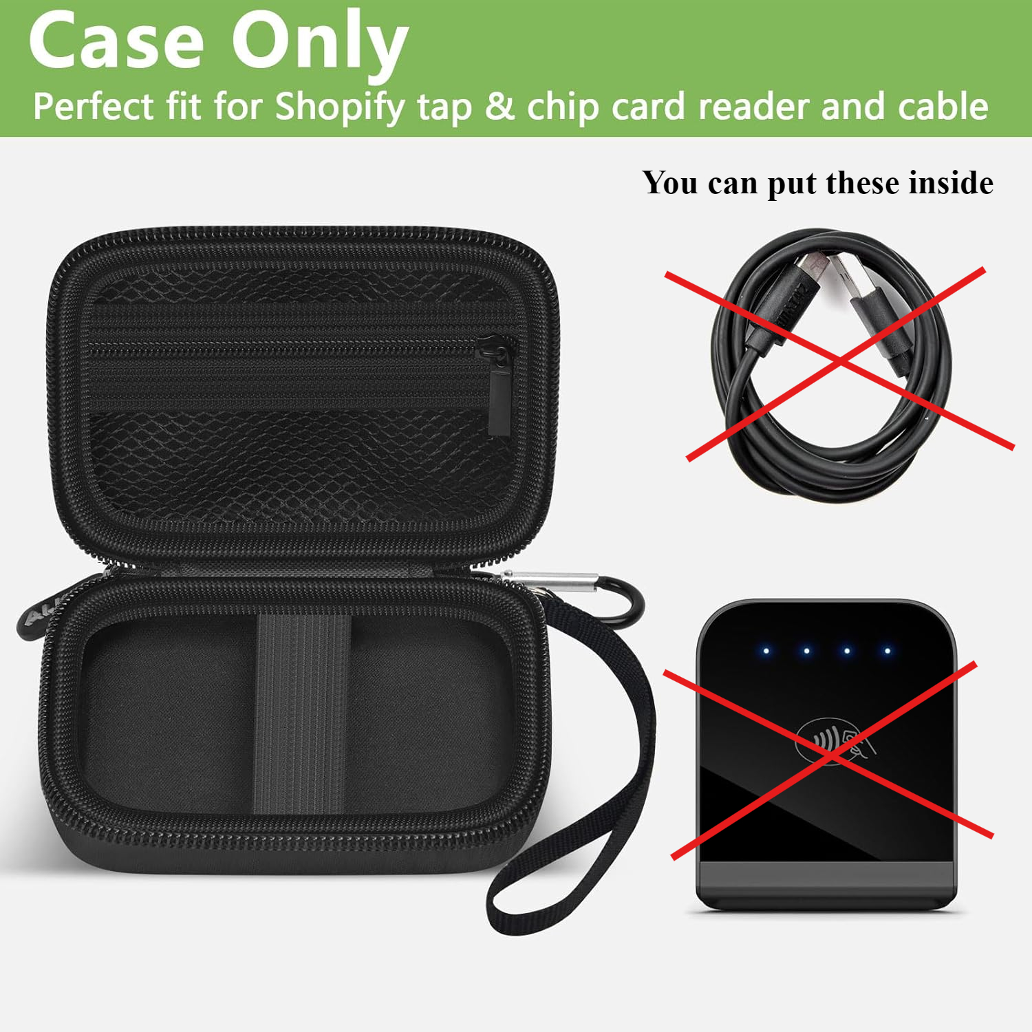 Case compatibel met Shopify Tap & Chipkaartlezer, POS-hardwarehouder voor vierkante systemen voor kleine bedrijven/voor mobiel draadloos