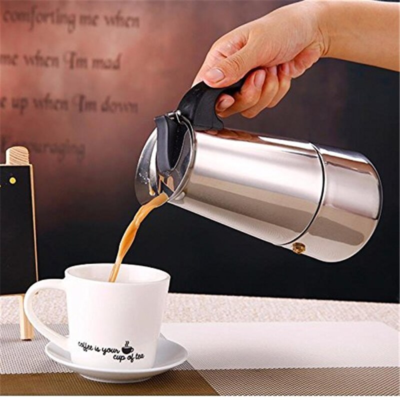 300ml Italian Stainless Steel Espresso Maker Kitchen Drip Kettle Teapot Moka Coffee Pot Coffee stainless steel moka coffee make