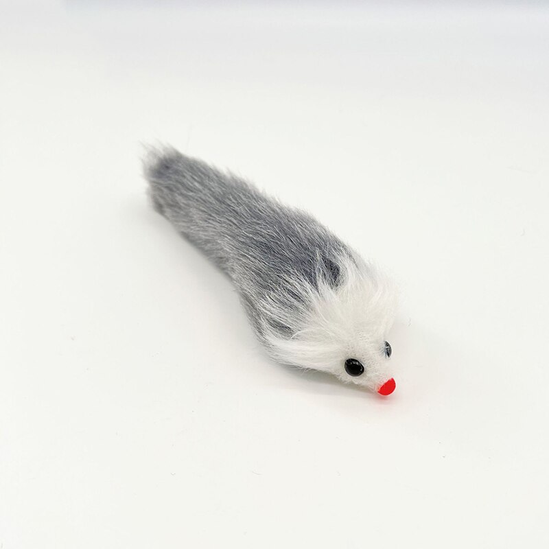 Simulation Maus Katze Spielzeug Lustige Weiche Katzenminze Plüsch Maus Klang Quietschende Spielzeug für Katzen Beißen Widerstand Interaktive Kätzchen Haustier Spielzeug: grau