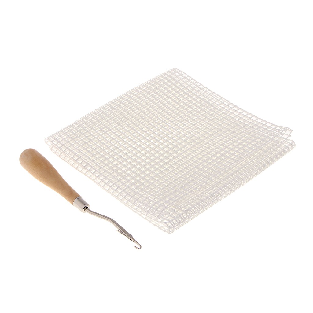 Rug Making Kits Canvas Mesh Blank White&Wood Bent ... – Grandado