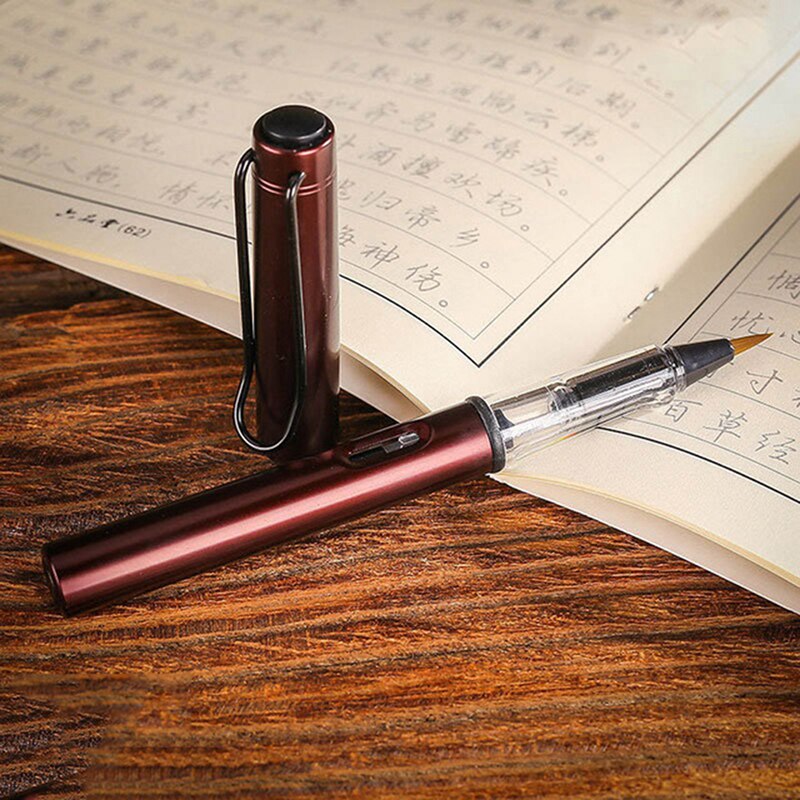 Fountains Style Water Soft Brush Pen Metal Refillable Ink Watercolor Pen For Painting Calligraphy Drawing Art Supplie Kids