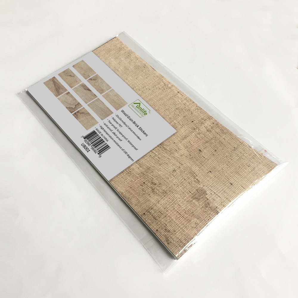 Funlife miljøvenlige vandtætte pvc vægskilte trækorn selvklæbende selvklæbende klistermærker til væg og fliser og møblers dekorationer