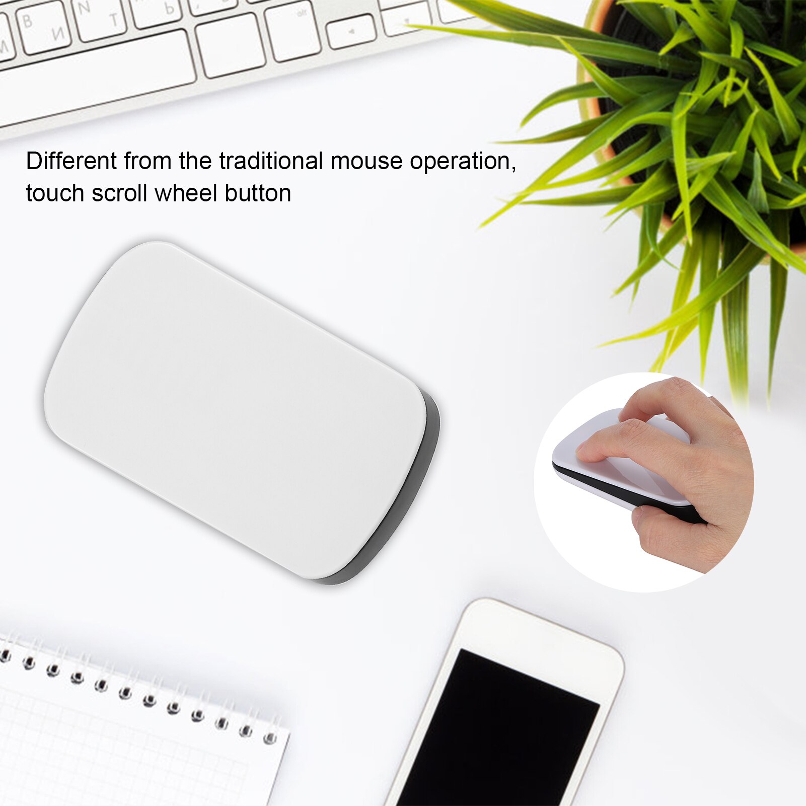 Touch Pad Switch Wireless Computer Mouse 1200 DPI USB Optical 2.4G Receiver Super Slim Mouse For PC Laptop