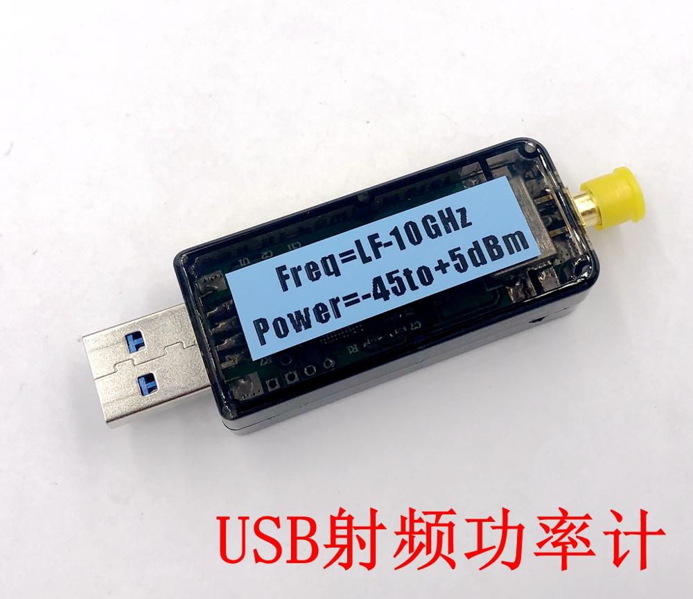 Portable USB RF power meter LF to 10GHZ -45-0 dBm adjustable attenuation value 0.96 OLED digital display