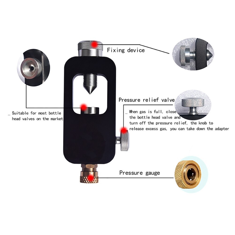 Underwater Diving Oxygen Bottle Converter Connector Air Tank Regulator Adapter Snorkeling Underwater Breathing Device