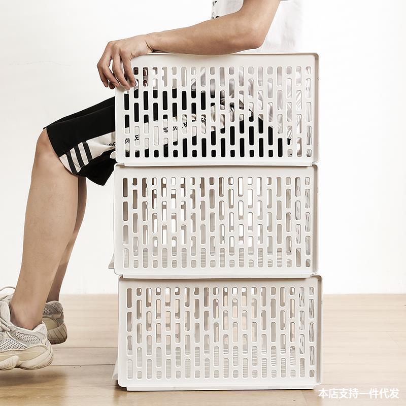 Stackable Wardrobe Drawer Cabinet Organizer Drawer Clothes Closet Storage Box Shelves Plastic Layered Partitions Storage Rack