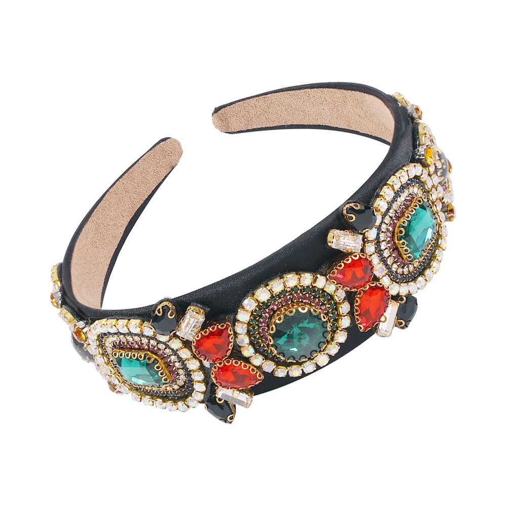 Mulheres Senhoras Headband Do Hairband De Cristal de Vidro Strass para Meninas Retro Headwear Acessórios Para o Cabelo Festa de Casamento Palácio Headress: 1