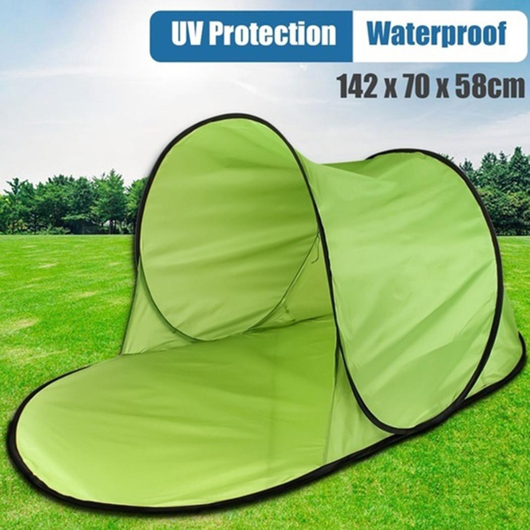 Portable Folding Beach Tent Automatically Open Outdoor Awning Waterproof Oxford Fabric Summer Camping Tent Anti-UV Single Wigwam