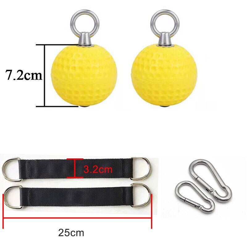 Pull-Up Ball with Heavy Duty Strap Non-Slip Hand Exercise Cannonball Grip for Hand Strength Climbing Arm Muscle Training Power