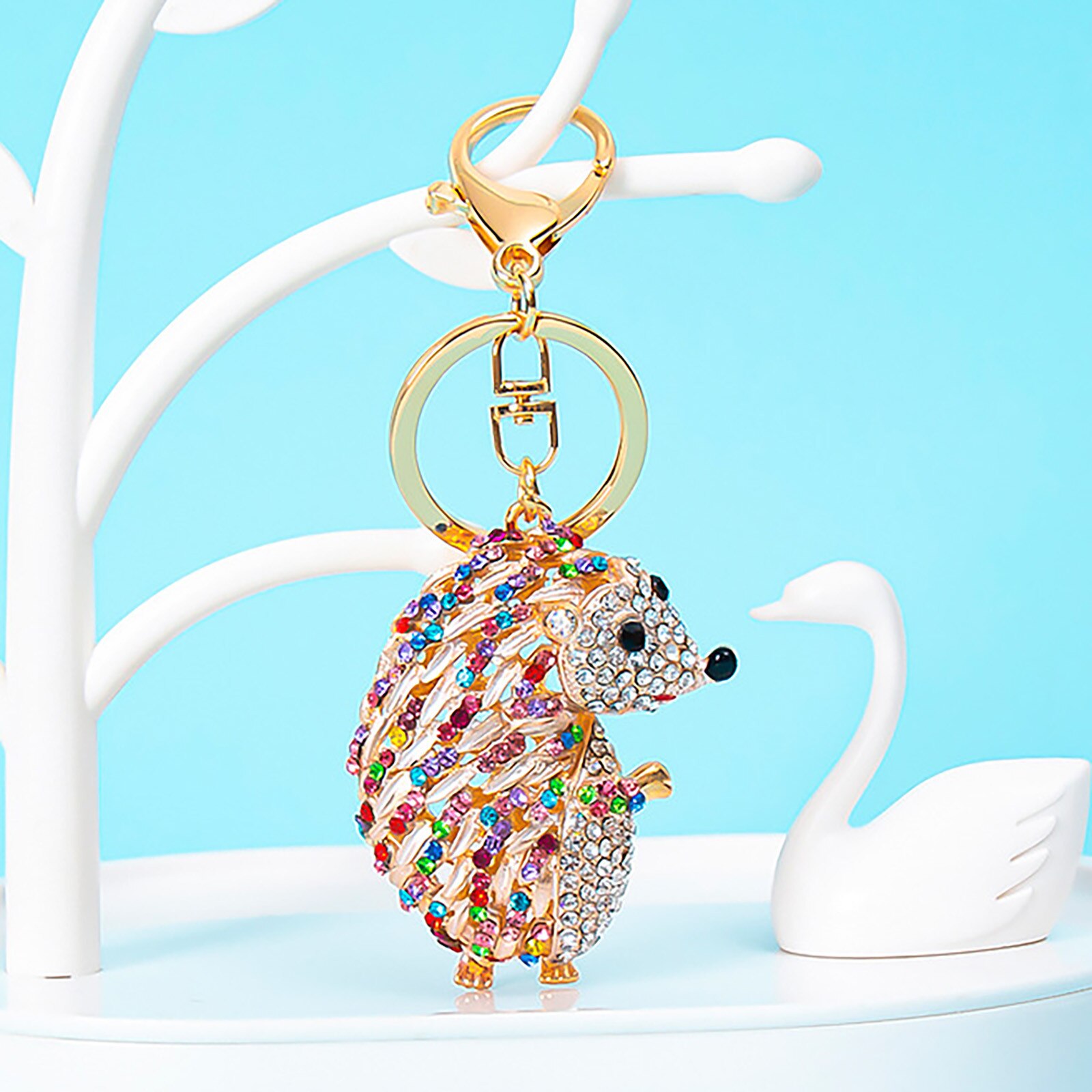 Teksome Leuke kleine tas sleutelhanger | nieuwigheid kleine tas vorm sleutelhanger hanger, schattige lederen uil sleutelhanger, schattige creatieve