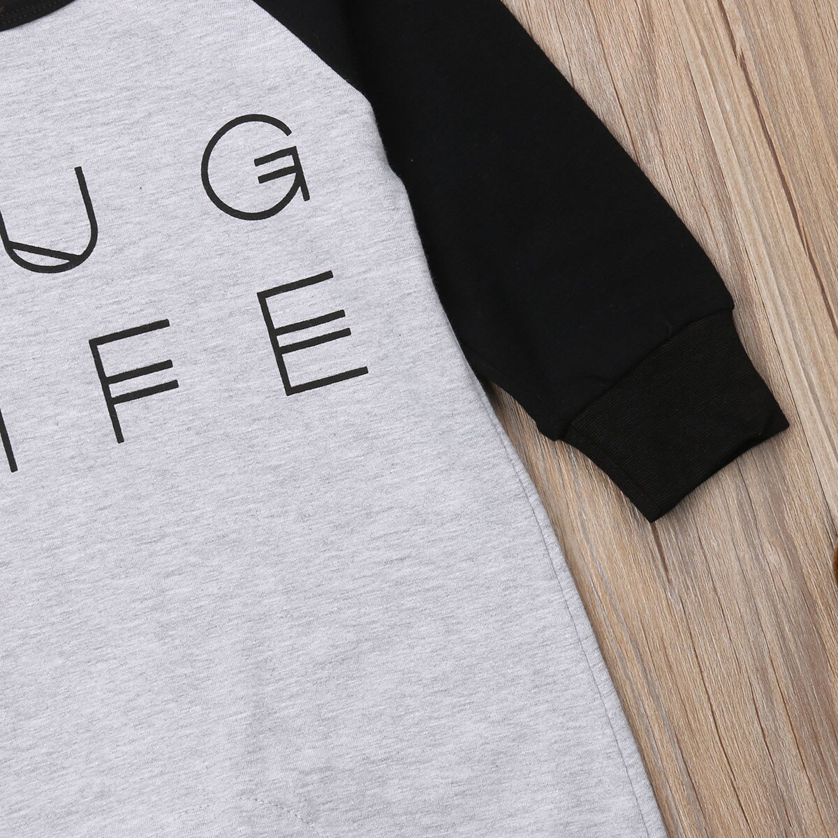 Lange Mouwen "Knuffel Leven" Print Rompertjes Voor Baby Boy