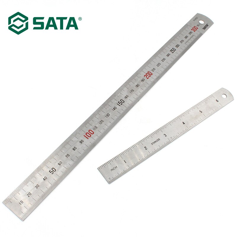 Sata rustfrit stål lineal stål lineal 150mm 91401