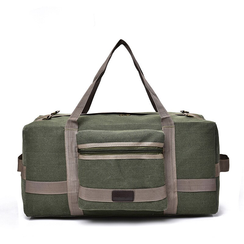 Bolso de lona de gran capacidad para hombre, bolsa de hombro para gimnasio, de lona, de entrenamiento, deportivo, 40L, novedad: Verde militar