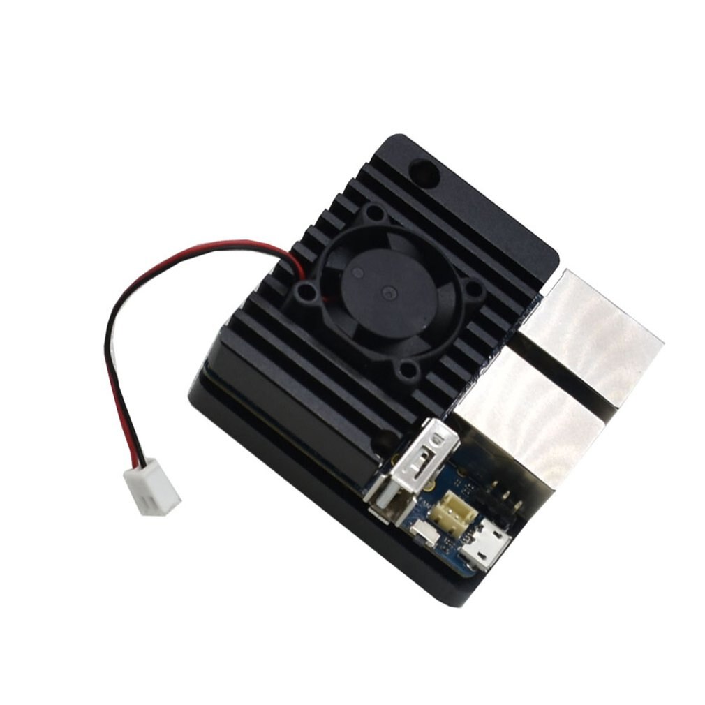 Nanopi R2s powłoka chłodząca routera ze stopu aluminium z wentylatorem chłodzącym robić procesora powłoka ochronna akcesoria: czarny