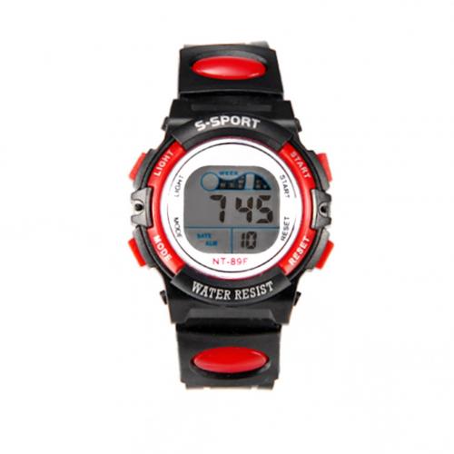 Children Wrist Watch For Boys Sport Digital Eelegant Baby Girls Watches LED Silicone Waterproof Kids Clock relogio infantil: Red