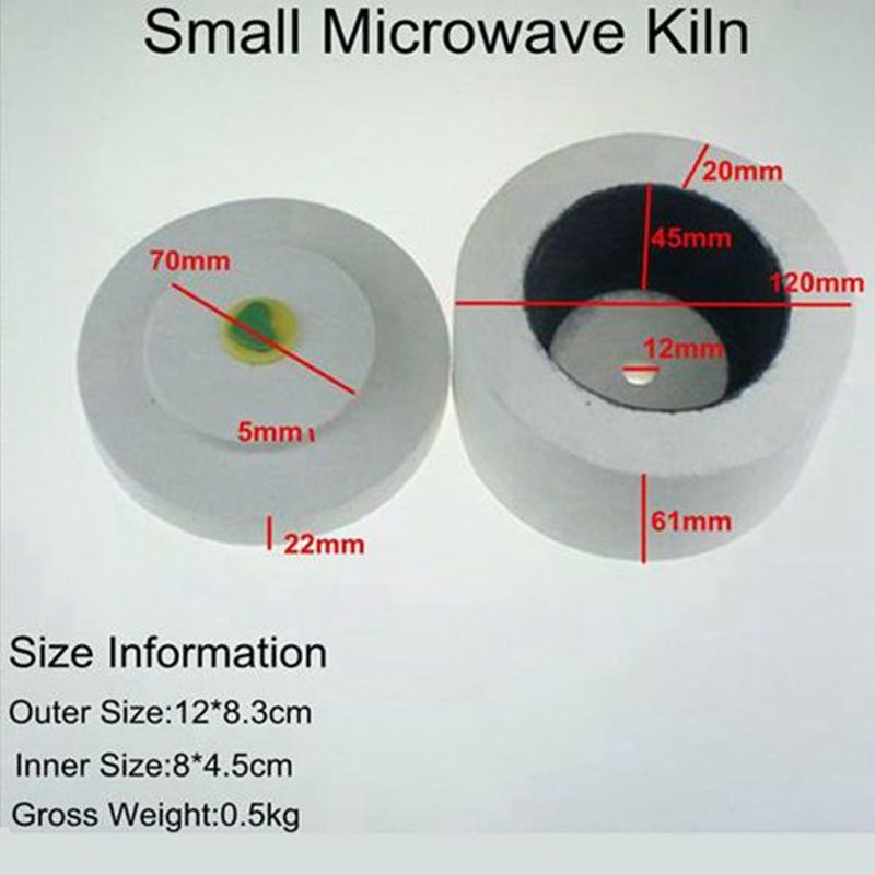 Mini mikroovn glasovn 12 x 8.3cm til smeltning af glas