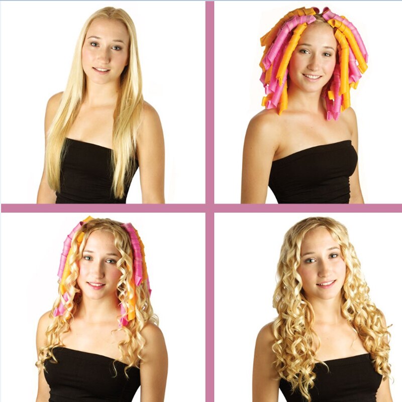 8 Different sizes 18pcs/set plastic hair rollers magic Snail Shape roller Soft Hair Curlers