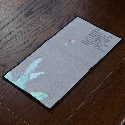 Serviette à thé en daim Zen, nappe de Table à thé, tisane en argile de Yixing absorbante de , tapis à thé Kung Fu: Tea towel10