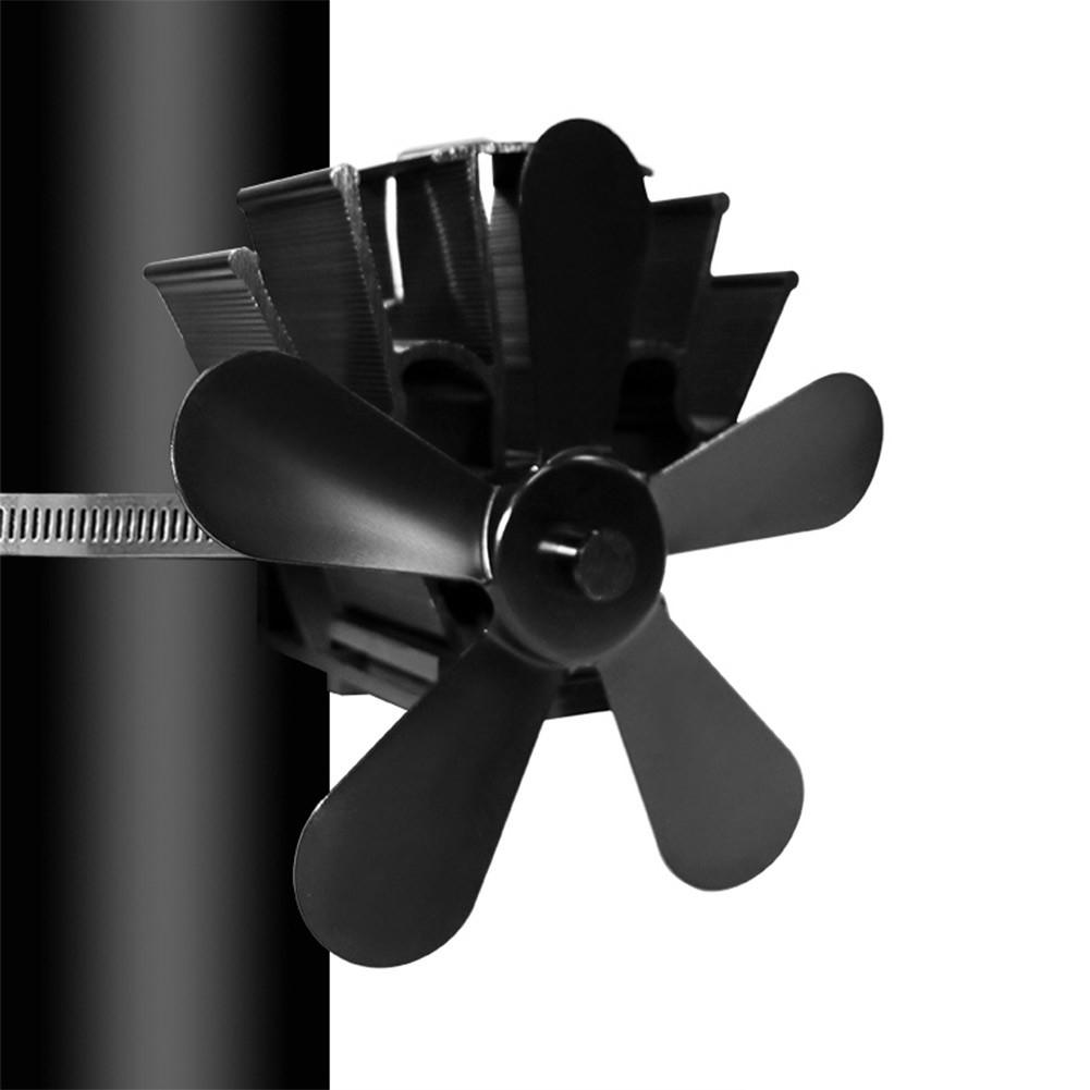 Fireplace Fan Heat Powered Stove Fan Efficient Heat Distribution With 5 Blades For Wood Log Burner Fireplace: B