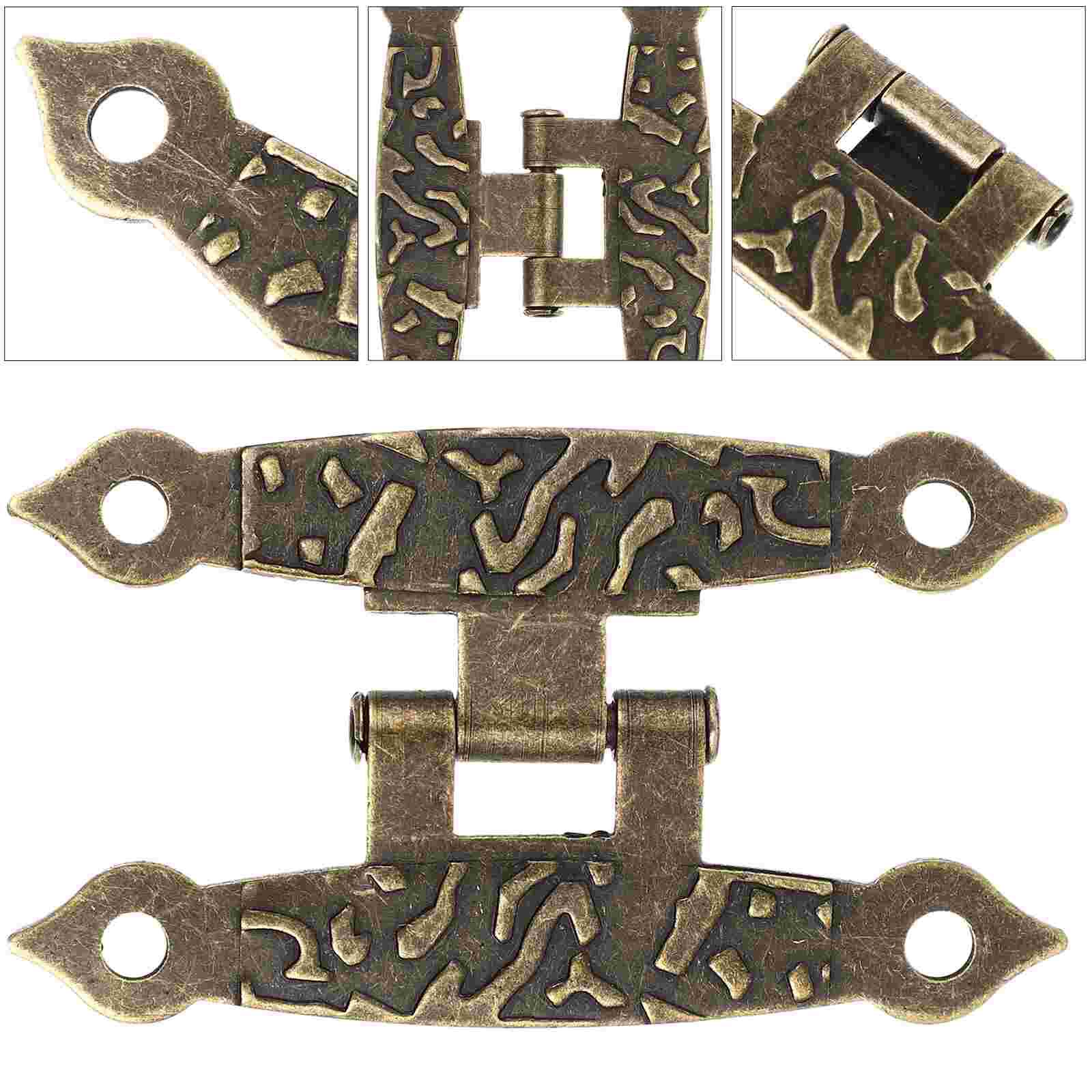 10Pcs Houten Doos Scharnieren Antieke Mini Scharnieren Vervanging Scharnieren Diy Close Onderdelen: Bronze