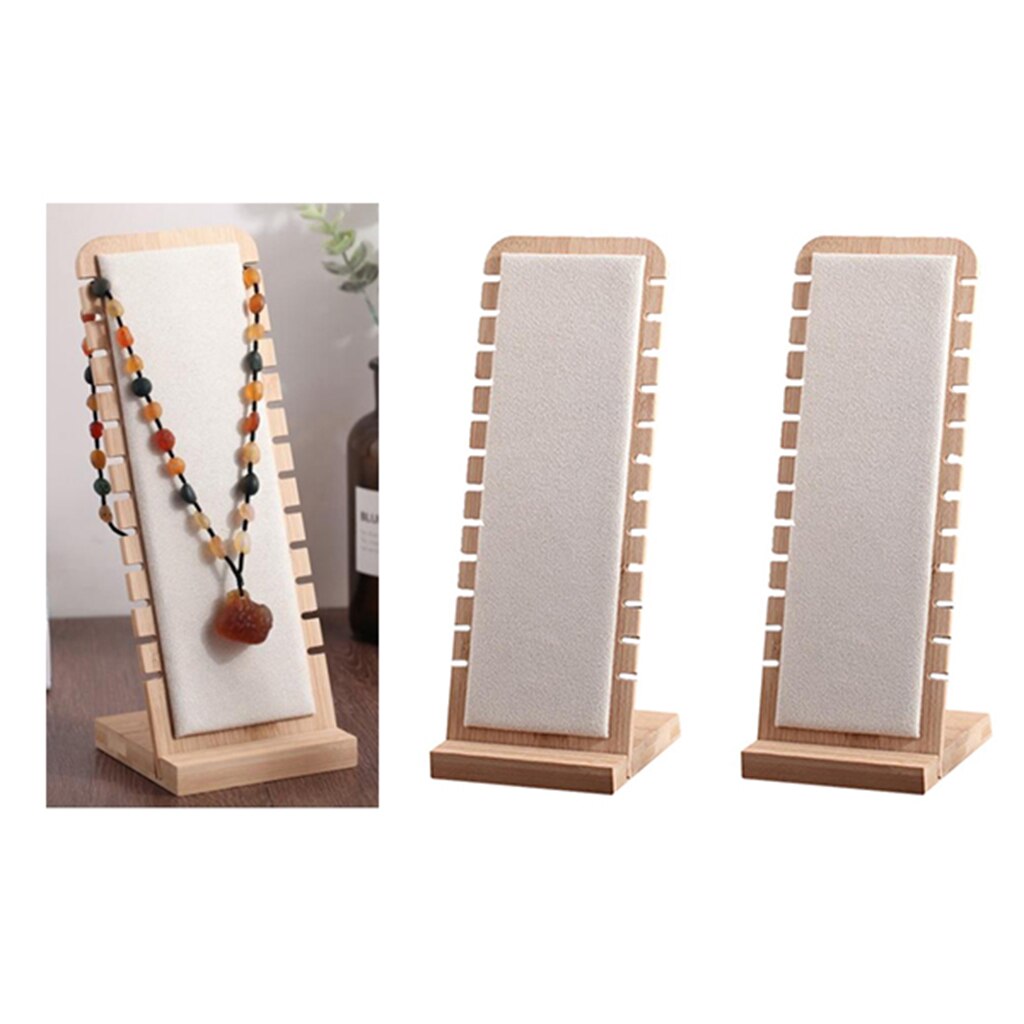 2x Jewelry Display Holder Jewelry Organizer Necklace Storage Holder 27x10cm