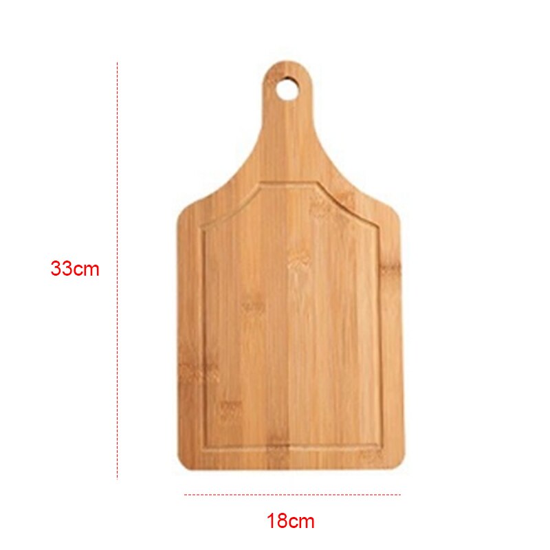 Wooden Cutting Board Kitchen Cutting Board With Handle Solid Wood Food Board Pizza Bread Fruit Can Hang Cutting Board: 33x18cm