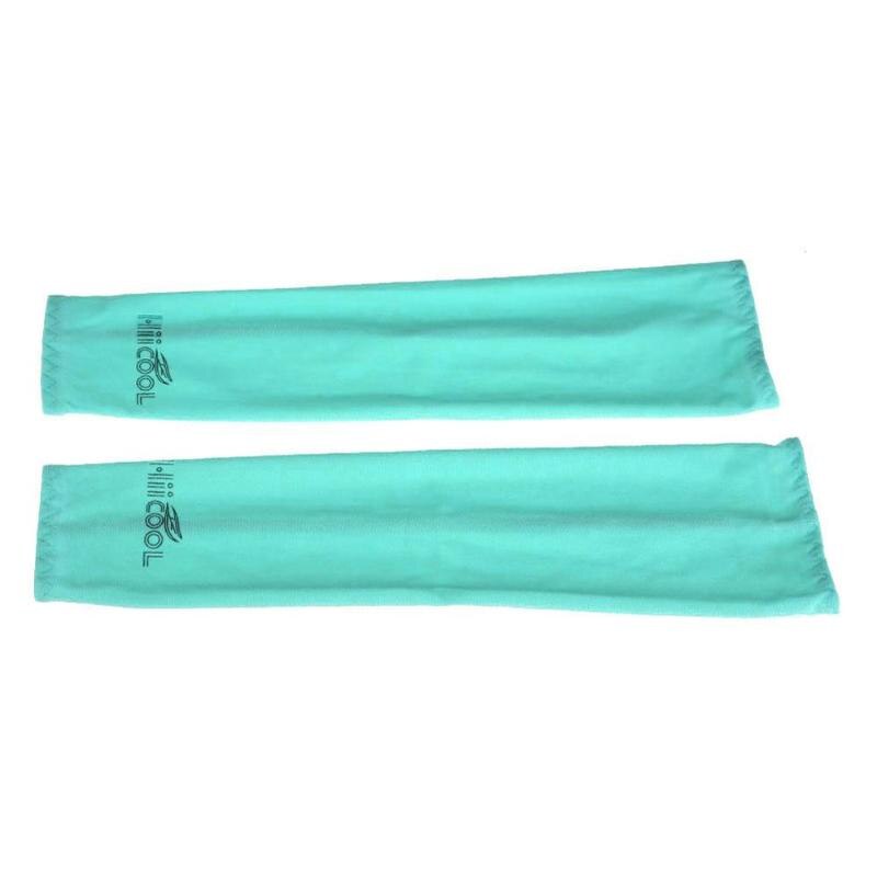 1 paire bras de refroidissement manches couverture UV Protection solaire Golf vélo Sports de plein air équitation cyclisme Sport athlétique Protection peaux 370mm: Bleu