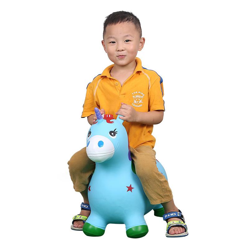 Kuulee kid inflation hestebeholder stabil plast baby tykkere ridning springhest barn kangoo jumper