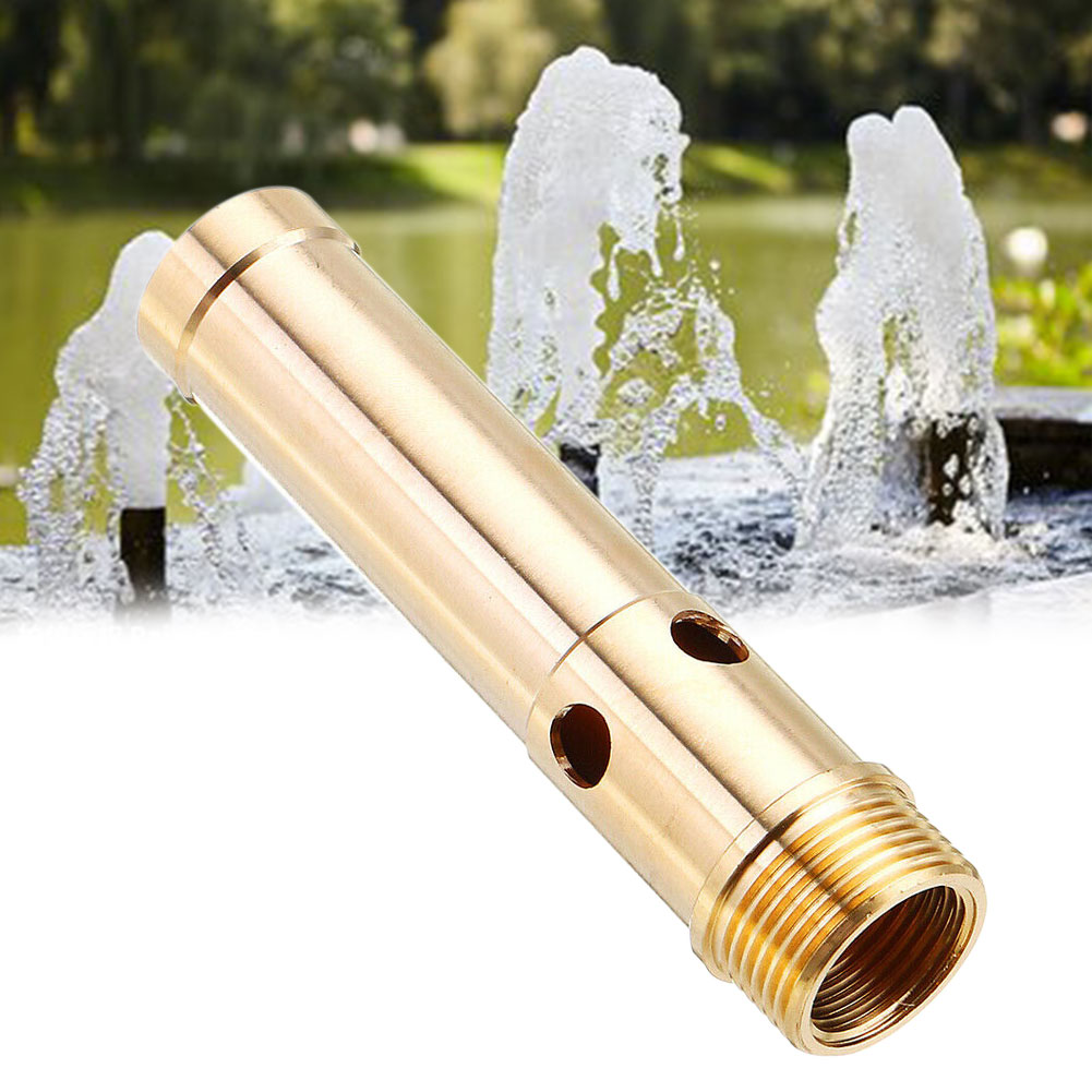 Easy Install Fountain Nozzle Jet Straight Spray Head Home Brass Adjustable Gushing Bubbling Pond Outdoor Pool Sprinkler Garden