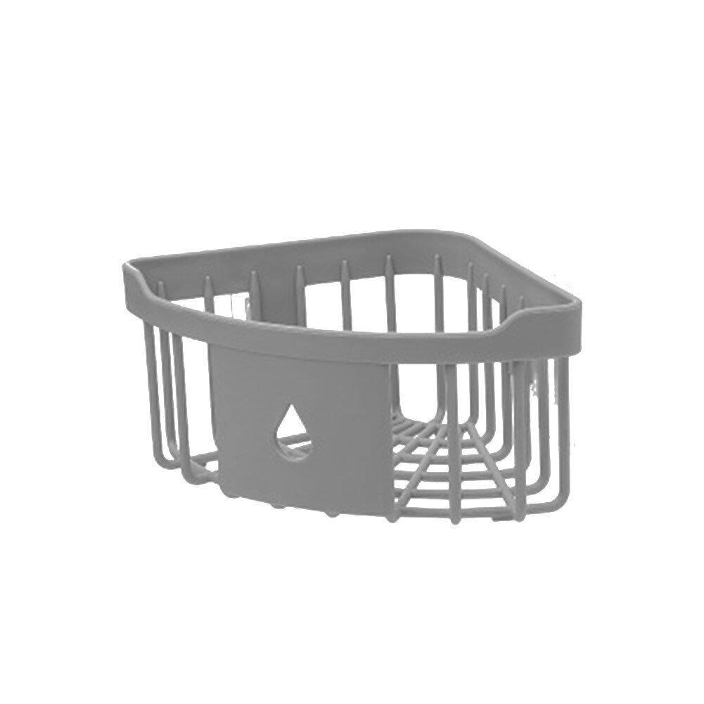 Étagère de salle de bain en plastique, organisateur d&#39;angle Snap-Up, caddie d&#39;angle de salle de bain, rangement de douche, support mural, porte-shampoing: GRAY