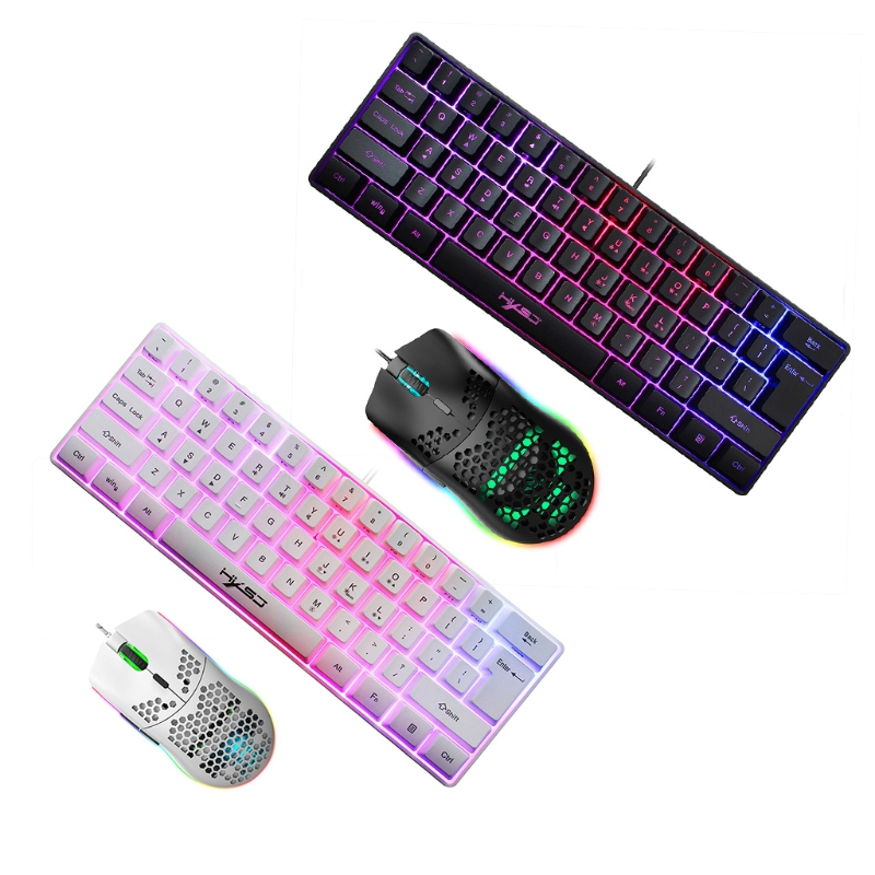 Changing Backlight Wired Mechanical Keyboard Mouse Set for Desktop Computer Game