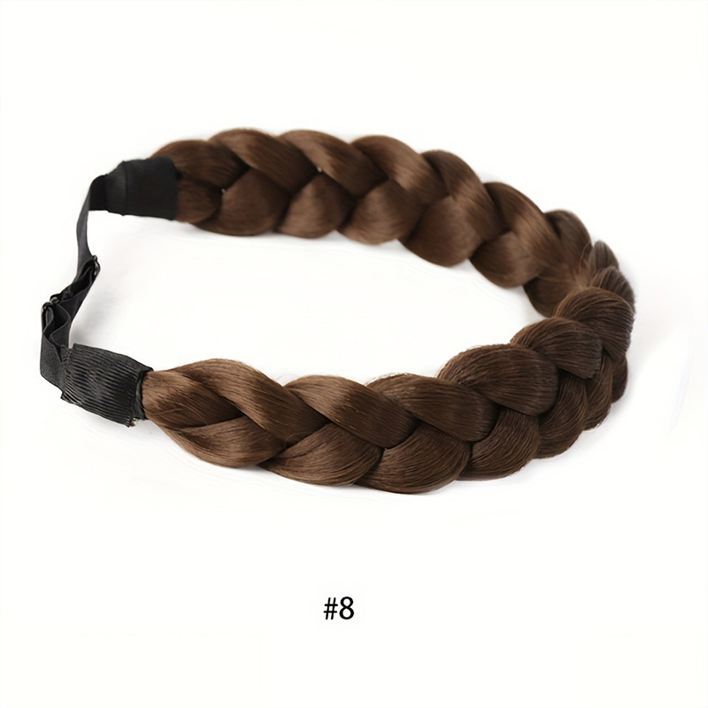 Falskt hår, hårbånd, håndlaget fiskebensflette til kvinner, flettet hår, pannebånd, flettet hårbånd: #16