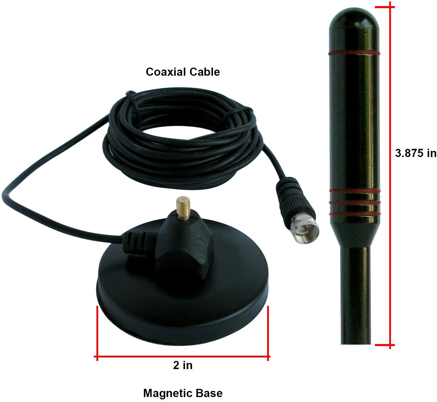 HDTV015 Omni-directional Signal Amplifier Vertical USB Antenna