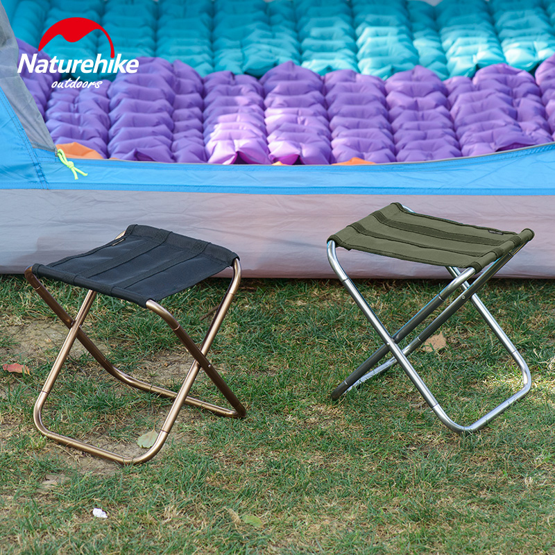 Naturehike fabrik butik udendørs bærbar oxford aluminium folde trin skammel camping fiske stol camping udstyr 243g